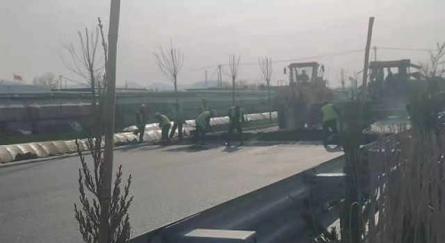 枣庄市S318郯兰线沥青路面施工顺利完成